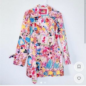 Fiorucci angels hearts pink trench jacket